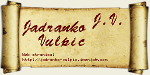 Jadranko Vulpić vizit kartica
